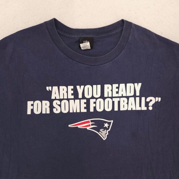 NFL New England Patriots Graphic Short Sleeve Football Shirt Mens Size 2XL Navy - Picture 1 of 9